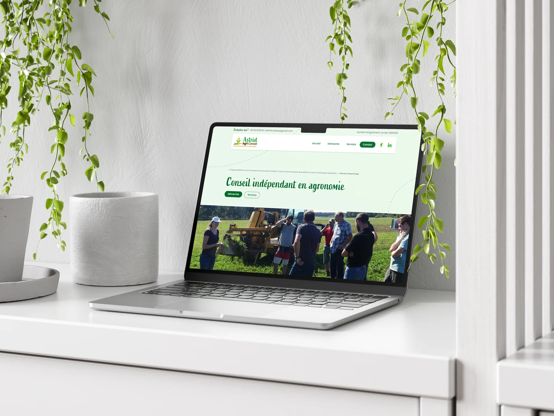 Site web Astrid Agri Conseil - Site web vitirine - Eclipse Digital